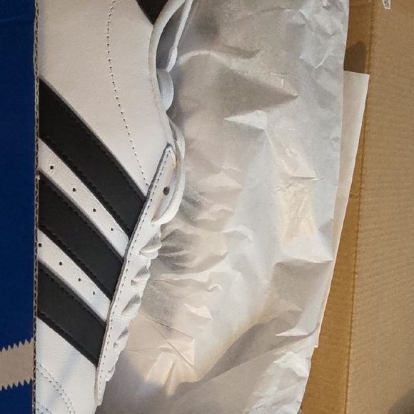 Adidas Womens TaekwondoWhite Sneakers with Black Stripes Size 9 - Picture 10 of 10